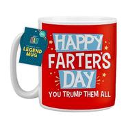 eBoutik - Funny ‘You Trump Them All’ Dad Mug - Giant Novelty Coffee or Tea Cup - Father's Day Hilarious Gift for Dad or Grandad - Birthday Joke Present from Son or Daughter (Red)