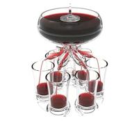 eBoutik - Hallolween Party Shot Glass Dispenser Set with Glasses - Christmas Magnetic Wheel, Clear Acrylic Party Drink Pourer for Xmas Parties for Spirits Cider Whiskey Cocktail
