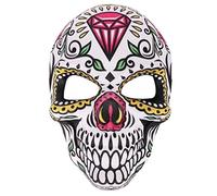 eBoutik - Halloween Mexican Day of The Dead Sugar Skull Novelty Costume Masks - Undead Festival Dress Up For Women, Men & Kids (Diamond)