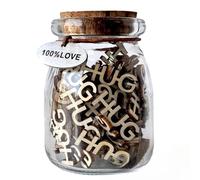 eBoutik - Jar of 100 Wooden Hugs - Thoughtful Gift for Christmas Friends & Family - Cute Long Distance Relationship Token - Xmas Stocking Stuffer Heartfelt Holiday Message in a Jar
