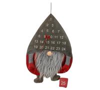 eBoutik - Large Christmas Gonk Advent Calendar - 25 Pockets For Home Made DIY Reusable Festive Countdown - Nordic Gnome Design For Children & Adults at Xmas (Grey)
