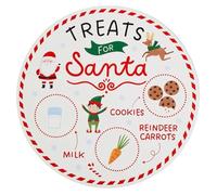 eBoutik - New for 2025, Santa's Childrens Christmas Eve Plate - Festive 30cm Unbreakable Board with Milk and Cookies Sections for Santa and Rudolph - Magical Xmas Decor
