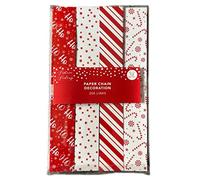 eBoutik - Novelty Christmas Decorations - Make Your Own Traditional Christmas Paper Chain Kit - Paper Chains Self Adhesive (Candy Cane Lane)