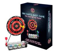 eBoutik - Novelty Fun Shots Mini Darts for 4 Players Drinking Game - Magnetic Darts & Metal Board - Ideal for Valentines, Stag & Hen Parties - Joke General Summer Evening Fun