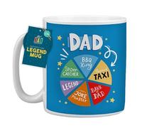 eBoutik - Novelty Giant Father's Day Coffee or Tea Mug Design - Large Funny Cup for Dad or Grandad - Joke Drinking Mug for Him from Son or Daughter (Blue)