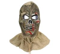 eBoutik - Novelty Halloween Scarecrow Mask Pullover - Blood Sprinkling Skull Masquerad Props Costume - Scary Burlap Sack Style One Size Fits All Pullover Spooky Cover