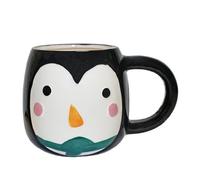eBoutik - Penguin Shaped Mug for Romantic Hot Drinks - Valentines Partner Penguins for Life - Novelty Easter Friends Gift for Hot Chocolate, Tea, Coffee