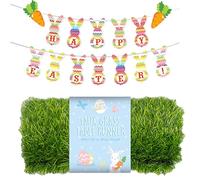 eBoutik - Realistic Spring Artificial Grass Table Runner - Faux Turf Table Decoration for Wedding, Easter, Garden Party & Birthday - Reusable Synthetic Grass Tablecloth Décor