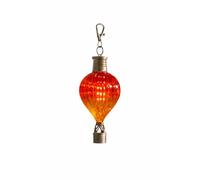 eBoutik - Red/Orange Summer Solar Light Easy Clip-On Garden Hot Air Balloon Outdoor Light, Flame Effect LEDs - Solar Powered, Auto Dusk Sensor