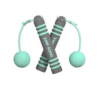 eBoutik - Ropeless Skipping Rope with Weighted Balls - Adjustable Tangle-Free Jump Handles for Home HIIT & Gym Cardio - Boxing, Core & Fat-Burn Workout- Blue