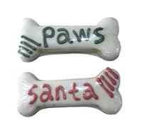 eBoutik - Set of 2 Christmas Dog Biscuits, Festive Tasty Pet Treats - Holiday Stocking Filler and Advent Calendar Gift for Puppies From Santa Paws