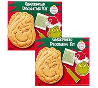 eBoutik - Set of 2 Christmas Grinch Movie Gingerbread Decorating Bundle, Sprinkles & Icing - Festive Holiday Character Theme Craft For Xmas Eve Or Stocking Filler