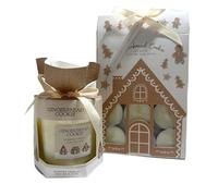 eBoutik - Strong Scented Gingerbread Candle Set - Christmas Tealight and Jar Gift Hamper Ideas - Cosy Festive Home Decor for Her at Xmas - Long Burning Lights