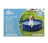eBoutik - Summer Pet Cooling Splash - PVC Dog Swimming Pool, Garden Hose Connection - Foldable Inflatable Puppy outdoor Play Mat for Summer Beach, Garden or Backyard (Paddling Pool 80cm x 21cm)
