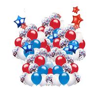 eBoutik - Ultimate Red, White & Blue Party Decorations - USA THANKS GIVING DAY 4th Of July Thanksgiving BALLON Supplies - Independance Day, US or UK Balloon Pack