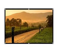 Eboxer 84 Inch Projector Screen 16:9 HD 4K Portable Projection Screen with Black Edges and Hanging Holes Foldable Projector Curtain for Home Theater Cinema