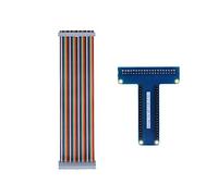 Eboxer For Raspberry Pi GPIO Beadboard Kit with T Type Expansion Board+40 pin Jumper Wires Ribbon Flat Cable for Raspberry Pi 1B+/ 2B/ 3B