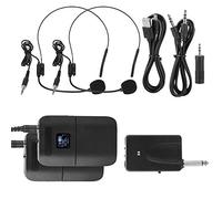 Eboxer VHF Wireless Microphone Headset, Portable Wireless Headmounted Mic System with Transmitter Receiver for Stage Speakers, Guides, Conference Presenters, etc.