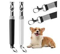 EBQOSK 2PCS Dog Training Whistle Set with Lanyard, Silent Dog Whistle to Stop Barking, Adjustable PitchTraining Tool for Puppies & Adult Dogs