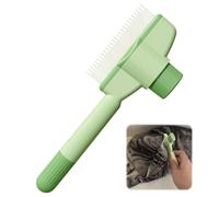 EBQOSK Pet Dematting Comb for Cats & Dogs, Stainless Steel Grooming Tool with Rounded Teeth for Matted Fur, Tangles & Loose Hair Removal, Ergonomic Handle for Easy Brushing