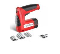 eBransa 4v Electric Cordless Staple Gun 2 in 1 Cordless Stapler, 1.5Ah Battery Powered Nail Gun for Upholstery Crafts, DIY, Including USB Charger Cable 2500pcs Free Staples and Brad Nails