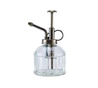 Ebristar Glass Plant Mister, 6.5" Tall Vintage Spritzer, Succulent Watering Bottle with Top Pump, Small Sprayer Watering Can for Indoor Outdoor House Plants - Clear