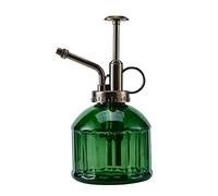 Ebristar Glass Plant Mister Spray Bottle, 6.5" Tall Vintage Plant Spritzer Watering Can, Succulent Watering Bottle with Top Pump, Small Plant Sprayer Mister for Indoor Outdoor House Plant - Dark Green