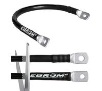 EBROM Industrial Battery Cable 120 mm² Black Ready to Use + Heat Shrink Tubing, Many Lengths Available + M10/M12/M16 Combinable Cable Lugs/Grommets/Lugs