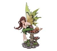 Ebros Amy Brown Forest Willow Thinking of You Fairy Sitting On Wild Giant Toadstool Mushroom with Snail Statue 6.5" Tall Fantasy Mythical Faery Garden Magic Collectible Figurine Fairies Pixies Nymphs