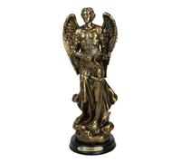 Ebros Byzantine Eastern Orthodox Catholic Church Archangel of The Angelic Council Statue 8" Tall Figurine with Brass Name Plate Wooden Base (Gabriel Messenger of God)