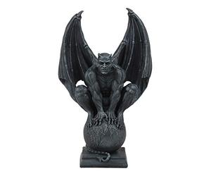 Ebros Devil's Carnal Grip On The World Lucifer Satan Crouching On The Globe Statue 11.75" Tall Occultic Church of Satan Apocalyptic Sculpture