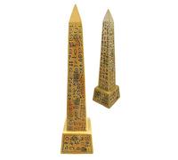 Ebros Egyptian Temple of Ra Desert Obelisk with Hieroglyphs Statue 8" Tall Ancient Egypt Landmark Obelisks Pillar Tower Figurine (Sandstone Brown)