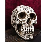 Ebros Erzulie Freda Veve Haitian Ancient Voodoo Love Spells Romance Talisman Tattoo Skull Statue Gothic Skull Lwas Voudou Loa of Love Day Of The Dead Skeleton Cranium Figurine