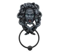 Ebros Faux Stone Severed Head Of Medusa Door Knocker Figurine Greek Goddess Medusa Gorgon Sister Stone Gaze Home Decor