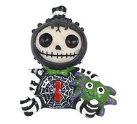 Ebros Furry Bones Webster The Itsy Bitsy Spider Illusionist Voodoo Skeleton Monster Collectible Figurine 2.5" H Furrybones Ossuary Macabre Bizarre Spiders Halloween Collection Decor