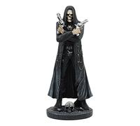 Ebros Gift Assassin's Creed Hooded Grim Reaper Skeleton with Dual Beretta Statue Reaper Assassin Time Waits for No Man Hitman Ghost Biker Sculpture