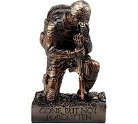 Ebros Gift Battlefield Kneeling Soldier Statue 8.5" H Honor & Valor Military Combat Unit Brother In Arms Figurine Gone But Not Forgotten