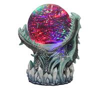 Ebros Gift Blue ICY Frost Giant Leviathan Dragon LED Night Light Glitter Sparkle Water Globe Storm Ball Figurine with Sound Activated Sensor Dungeons and Dragons Home Decor Fantasy Statue