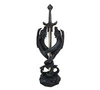 Ebros Gift Celtic Knotwork Spiraling Winged Serpent Double Dragon Holding Excalibur Sword Letter Opener Figurine Medieval Fantasy Dungeons And Dragons Decorative Accent Statue