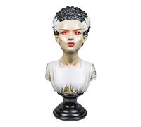 Ebros Gift Day of The Dead The Bride of Frankenstein Bust Figurine with Red Bloodshot LED Light Up Eyes 13.5" H Gothic Macabre Fantasy Halloween Accent