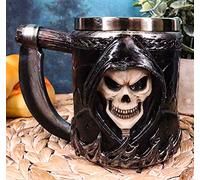 Ebros Gift Death Grim Reaper Coffee Mug With Scythe Handle Day Of The Dead Skeleton Reaper Skull Beer Stein Tankard Drink Cup 14oz