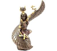 Ebros Gift Egyptian Goddess Mother Isis Ra Holding Ankh Figurine 23cm H Decorative Statue Collectible