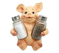 Ebros Gift Farm Barn Porky Pig Salt & Pepper Shakers Holder Figurine