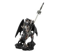 Ebros Gift Faux Stone Elemental Ghost Dragon with Battle Armor and Long Sword Letter Opener Statue Home and Office Table Desktop Decorative Sculpture Medieval Renaissance Dungeons and Dragons Fantasy