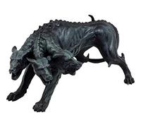 Ebros Gift Faux Stone Greek Guardian Hydra Dogs Of Hades Cerberus Statue 7.75"Long Guardian Hell Hound Figurine
