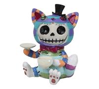Ebros Gift Furry Bones Whimsical Wonderland Cheshire Cat Alice Magic Decorative Figurine 3" Tall Voodoo Skeleton Furrybones Ossuary Macabre Collectible