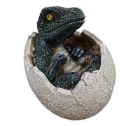 Ebros Gift Jurassic Era Predator Velociraptor in Egg Dinosaur Figurine Dino Hatchling Egg Crackling Baby Collectible Sculpture of Prehistoric Giant Animals Ice Age Land Before Time Fossil Replica