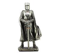 Ebros Gift MEDIEVAL KNIGHT 7" H CRUSADER ELITE TEMPLAR STATUE FIGURINE SUIT OF ARMOR