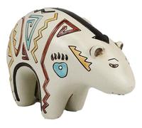 Ebros Gift Native Tribal American Aztec Hopi Indian Style Wild Black Bear Animal Totem Spirit Figurine Collection Celestial Heaven and Earth Inspired Colorful Patterns