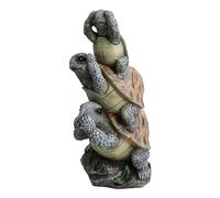 Ebros Gift Whimsical Acrobatic See Hear Speak No Evil Turtles Totem Figurine Piggyback Stacked Wise No Evils Sea Tortoises Animal Collectible